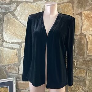 Alex Evenings Black Velvet Jacket